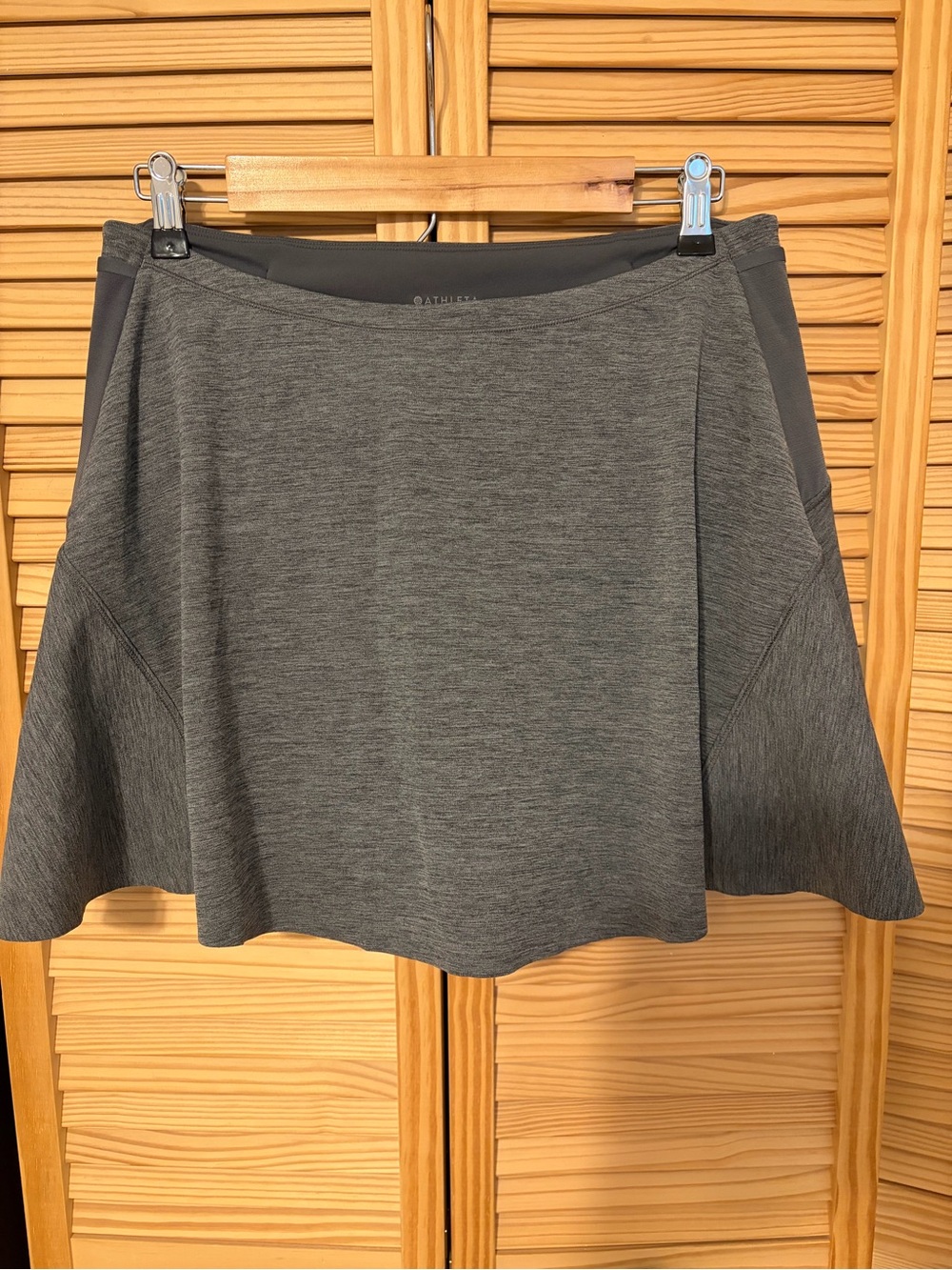 Athleta Heathered Charcoal Flared Skirt